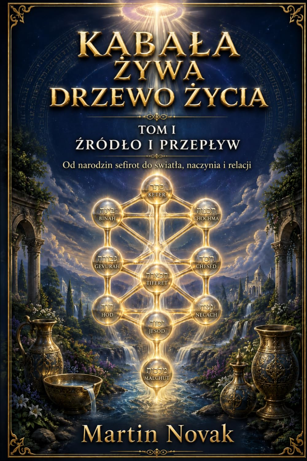 Okładka: KABAŁA ŻYWA. DRZEWO ŻYCIA. TOM I. ŹRÓDŁO I PRZEPŁYW